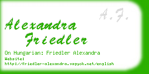 alexandra friedler business card